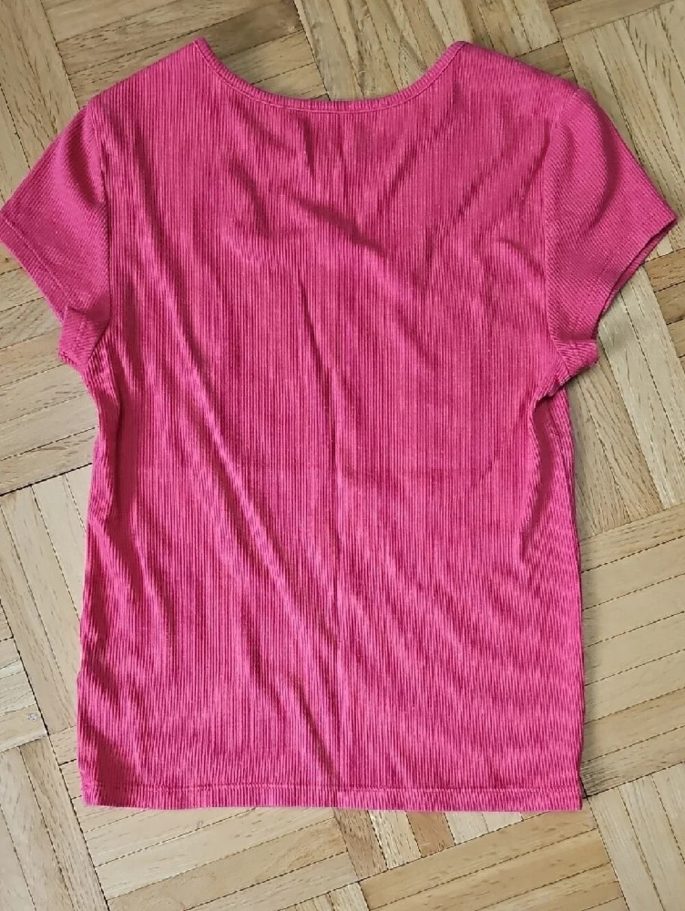 American Eagle Outfitters Pink Rib Tee & Navy Striped Tee - 2 Pack, Size XS - Picture 4 of 8